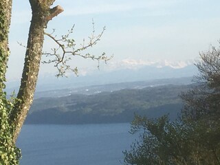 Blick vom nahen Restaurant Haldenhof