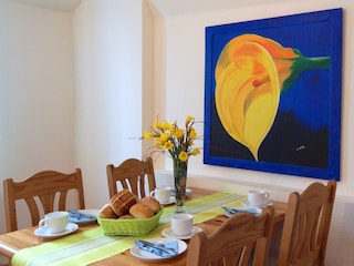 Essbereich im Wohnzimmer