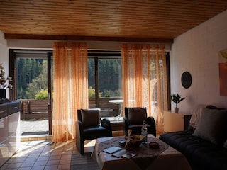 Big window with panoramic view of the national park