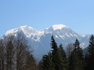 Blick zum Hohen Göll und Hohes Brett