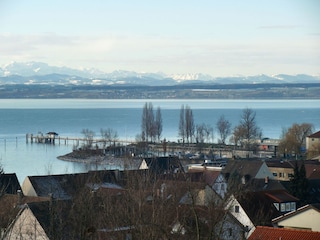 Blick vom Balkon im Winter