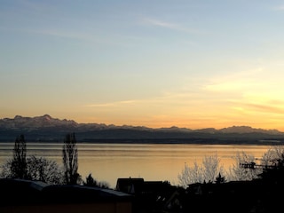 Blick vom Balkon Abendstimmung