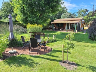 Blick vom Garten auf´s Haus