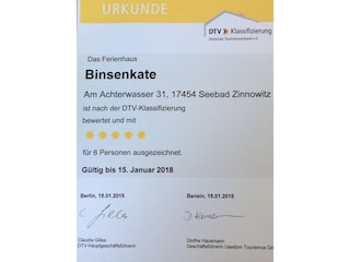 DTV Zertifikat 5 Sterne