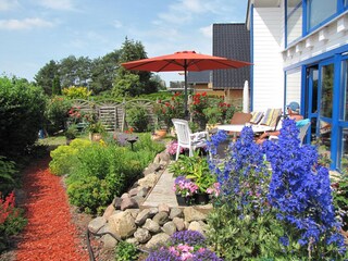 Garden by the building