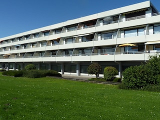 Ihr Balkon ist der 6. von rechts im 3. Stock
