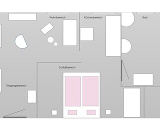Grundriss der Ferienwohnung