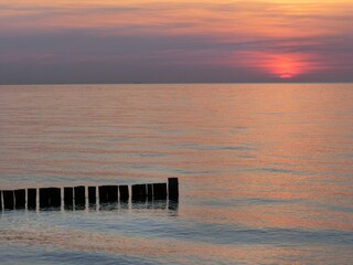 Sonnenuntergang auf der Seebrücke