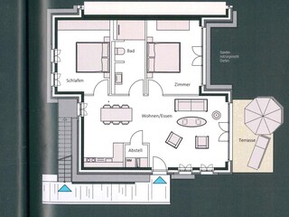 Grundriss Toms Kajüte