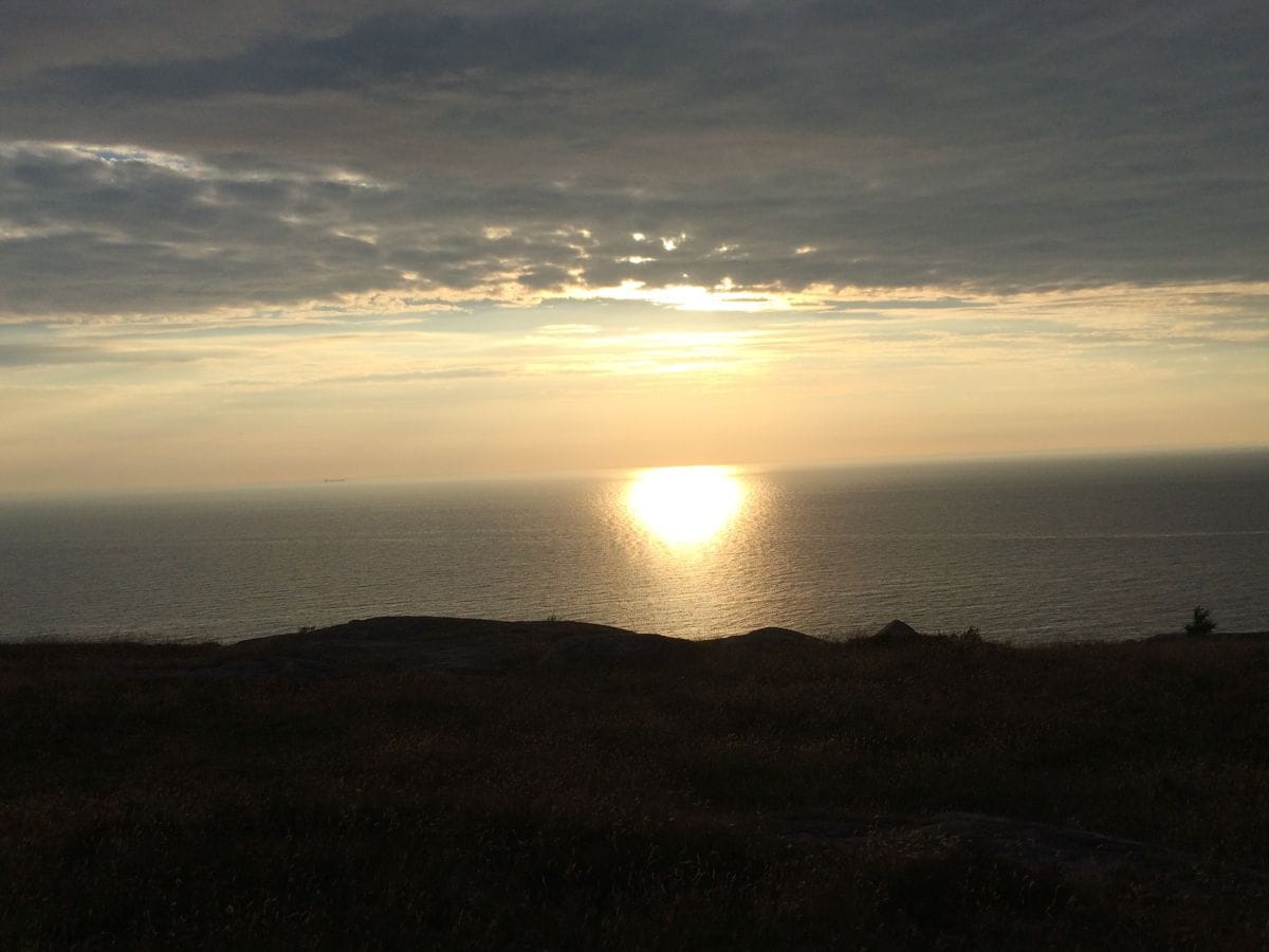 Abendstimmung, Blick auf die Bucht