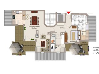 Appartamento per vacanze Großenbrode Pianta del piano 30