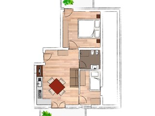 Appartamento per vacanze Brixen Pianta del piano 24