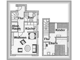 footprint, ground floor and second floor