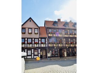 Marktansicht des Ferienhauses neben Café Silberbach