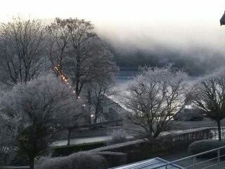 Aussicht auf den Sorpedamm im Winter