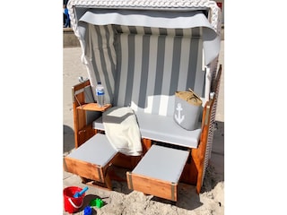 Ein kostenloser Strandkorb steht für Sie bereit.