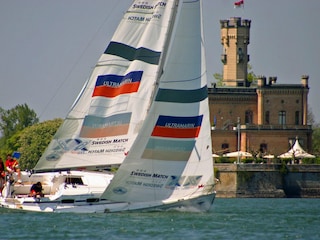 Sailing in front of Montfort Castle