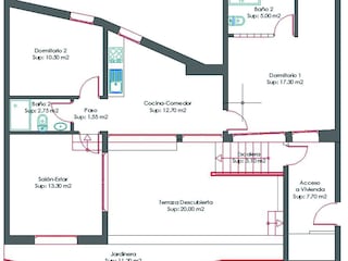 Apartamento de vacaciones Costa Calma Plano de planta 25