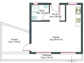 Vakantieappartement Costa Calma Grondplan 16