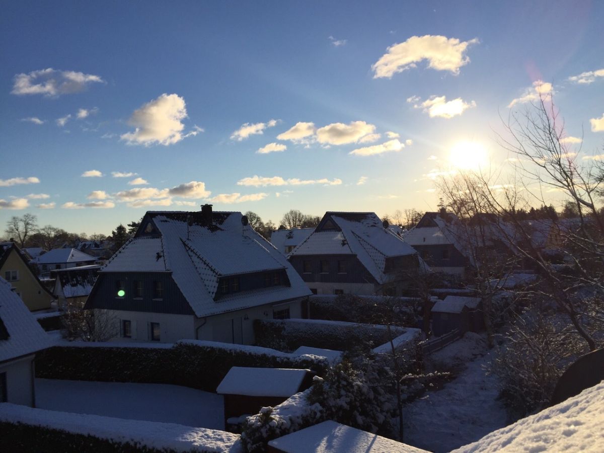 Zingst im Winter, Blick nach Osten