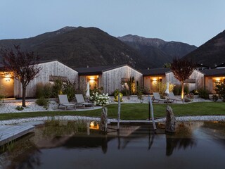 Bathing pond in the evening