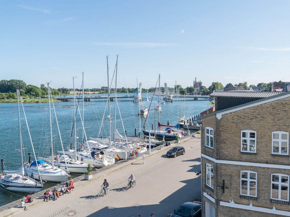 Blick auf die Kappelner Klappbrücke