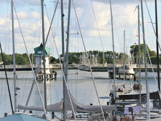 Blick auf die Klappbrücke