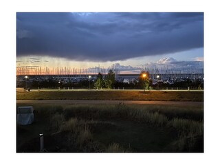 Abendstimmung auf dem Balkon