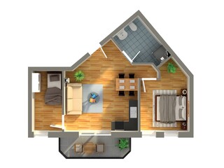 Ferienwohnung Zingst Grundriss 55