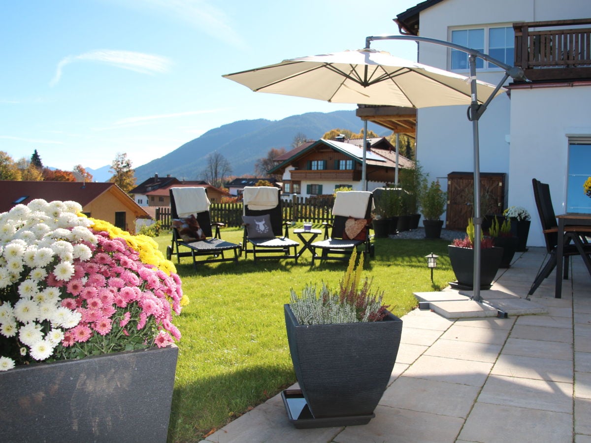 Ferienwohnung Alpenblick Hörnle Garten mit Hörnle Blick