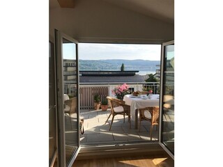 Blick auf die die Dachterrasse