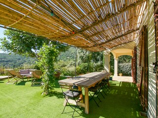 Dining table under shady Ramade