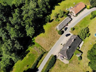Die Sackgasse am Schlossgraben mit weitläufigen Gärten