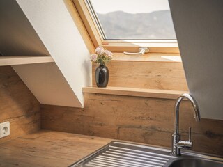 Charmante Küche in FeWo Amethyst.