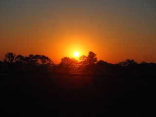 Sonnenuntergang vom Hafen aus gesehen