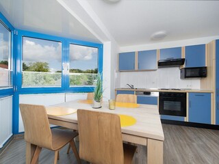 Residenz am Park Ferienwohnung 18, Essbereich und Küche