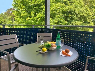 Strandpalais Ferienwohnung 12 - einer von zwei Balkonen