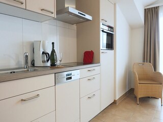 Strandpalais Ferienwohnung 15 - moderne Küchenzeile