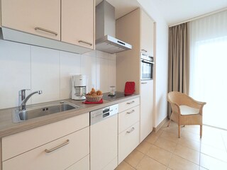 Strandpalais Ferienwohnung 34 - moderne Küchenzeile