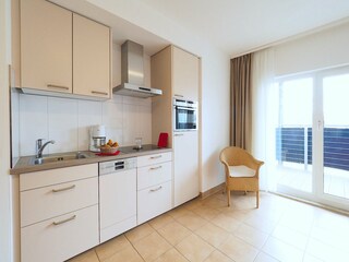 Strandpalais Ferienwohnung 34 - moderne Küchenzeile