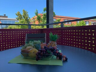 Strandpalais Ferienwohnung 36 - möblierter Balkon