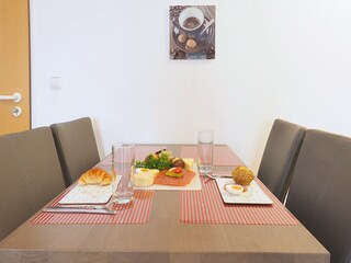 Strandpalais Ferienwohnung 38 - Essbereich