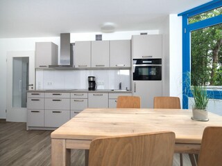 Residenz am Park, Ferienwohnung 01, Essbereich mit EBK