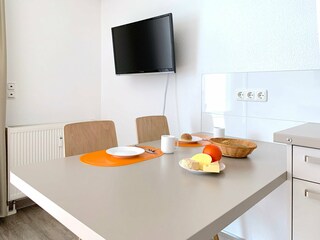 Residenz am Park, Ferienwohnung 05 Essbereich