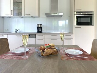 Weidenblick, Ferienwohnung 08 - Essbereich und Küche