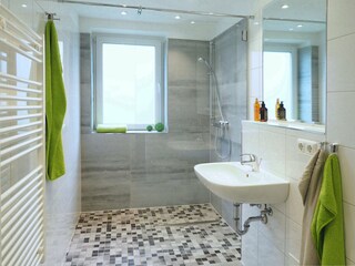 Weidenblick, Ferienwohnung 08 - modernes Duschbad
