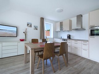 Weidenblick, Ferienwohnung 12, Essbereich  u. Küche