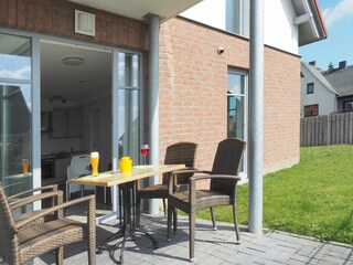 Meeresbrise, Ferienwohnung 01, Terrasse Richtung Osten