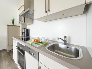 Meeresbrise, Ferienwohnung 01, moderne Küche