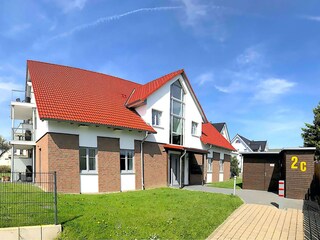 Haus Meeresbrise, Ost- und Nordseite, Fahrradschuppen